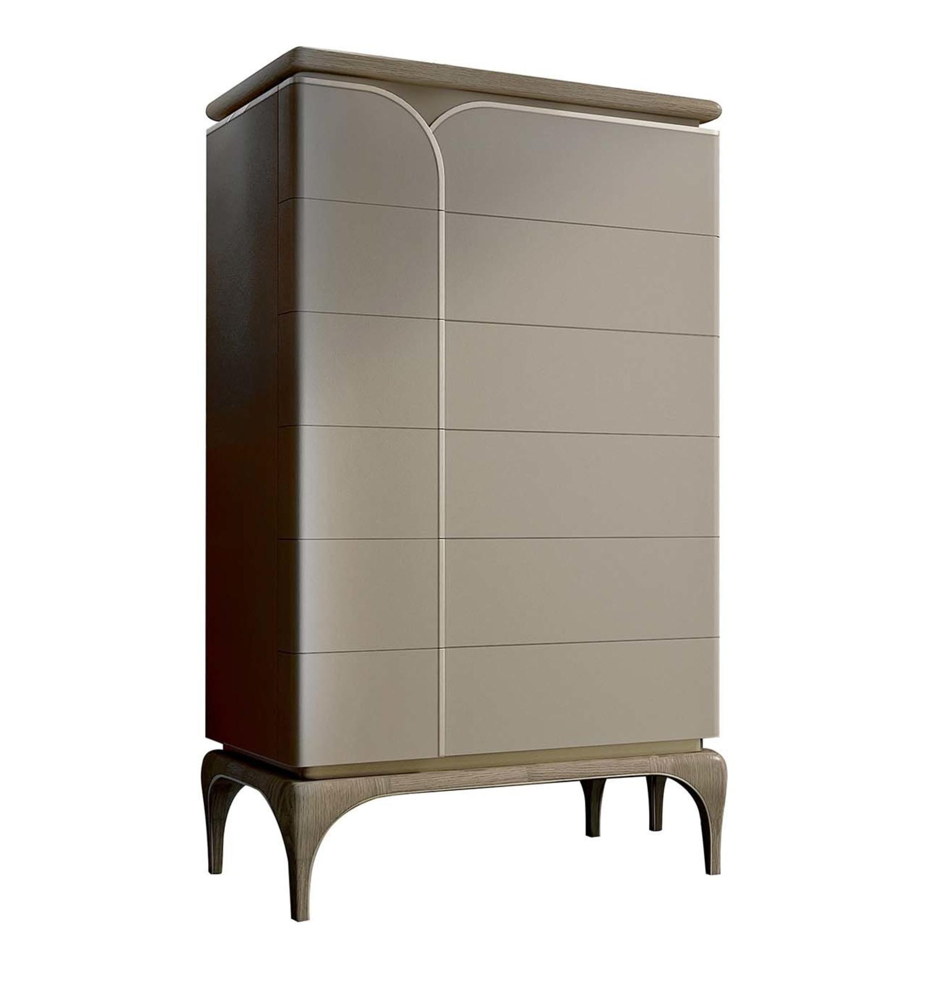 Luxury Beige Tall Dresser