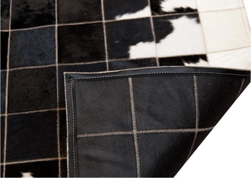 Mosaic Cowhide Black & White Rug