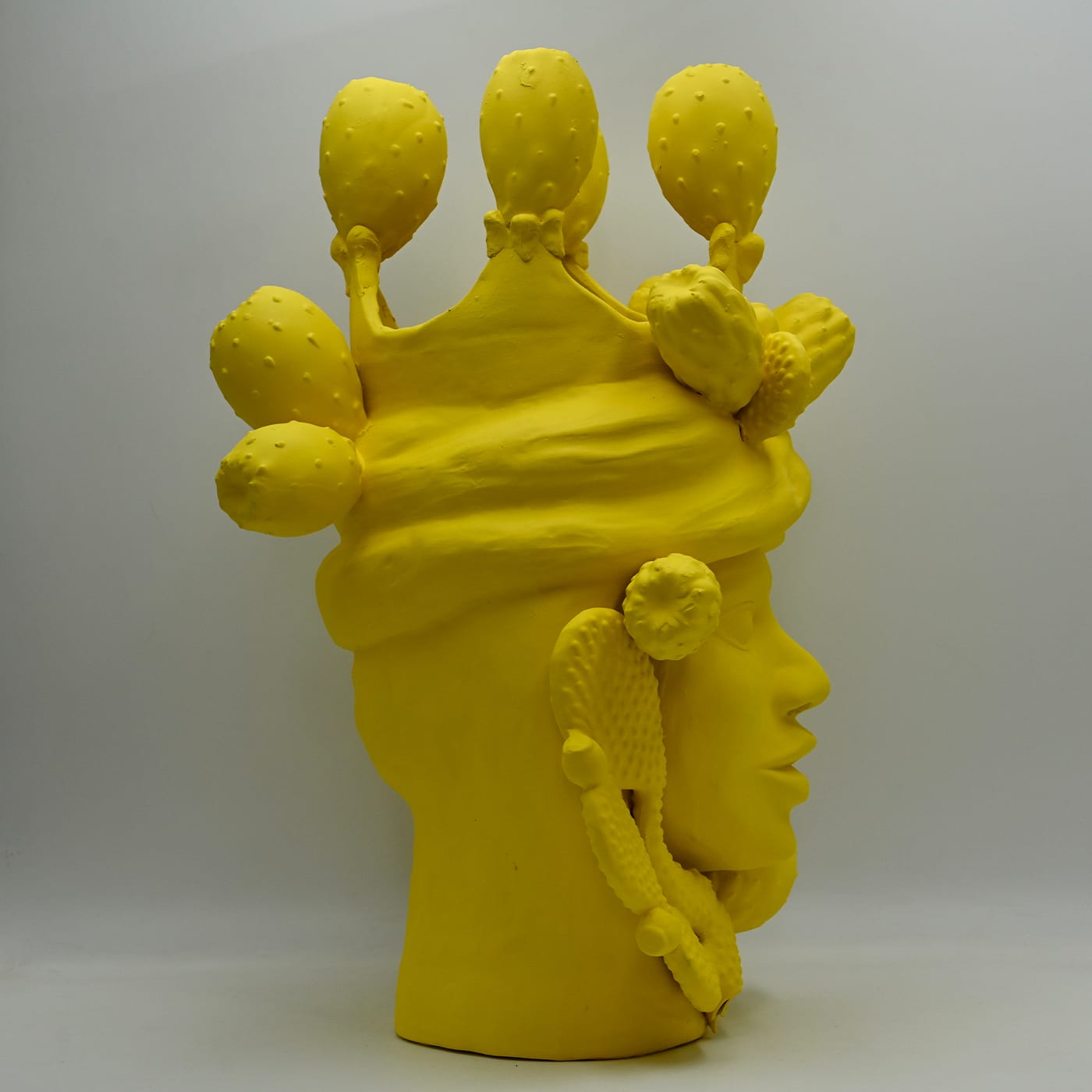 Moor's Head Yellow Handmade Sculpture