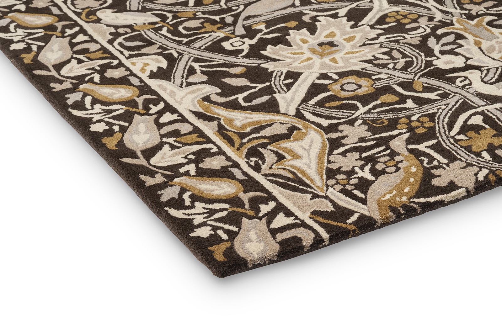 Designer Charcoal / Mustard Handtufted Rug