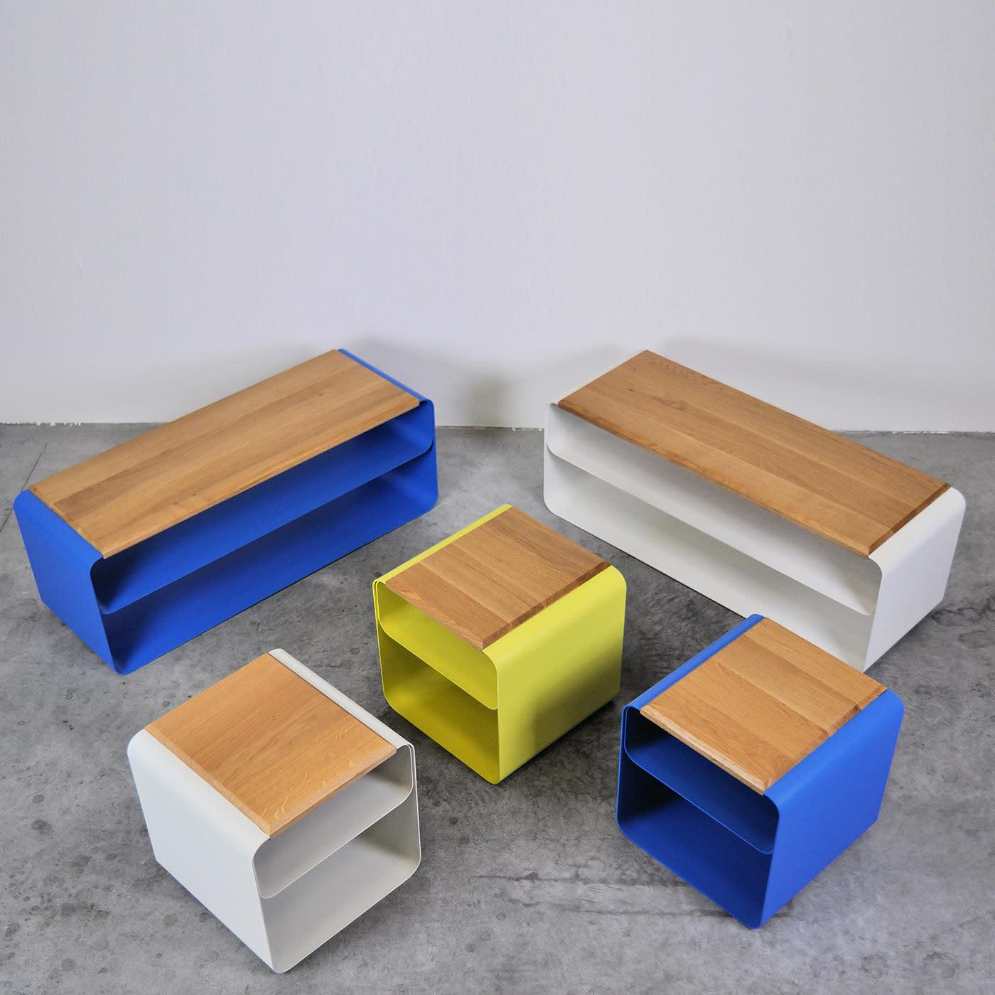 Contemporary Wood &amp; Metal Bench (Var. 2) - 3