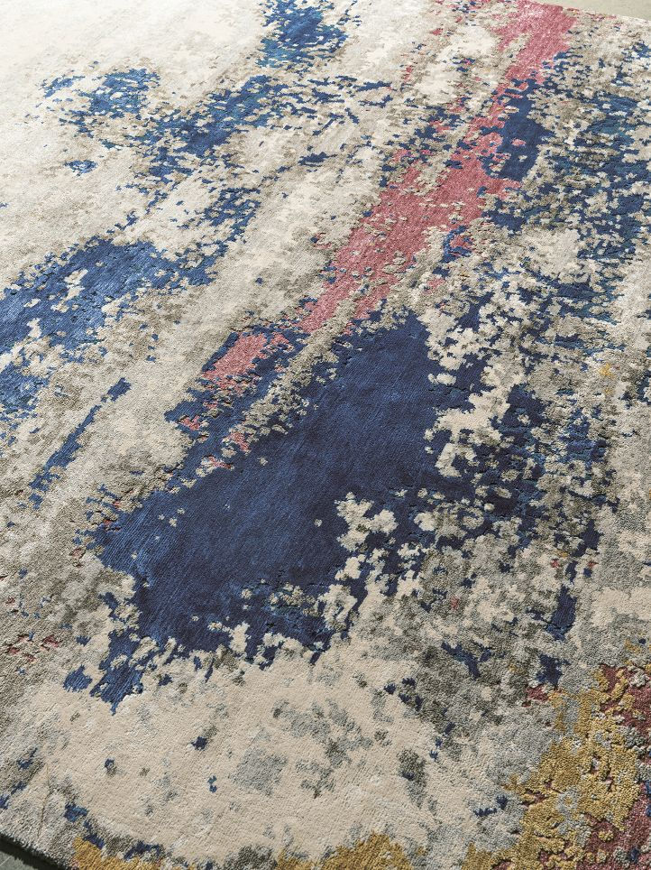 Handmade Luxury Abstract Multi Rug