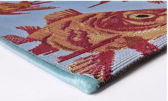 Fish Flat Pile Rug