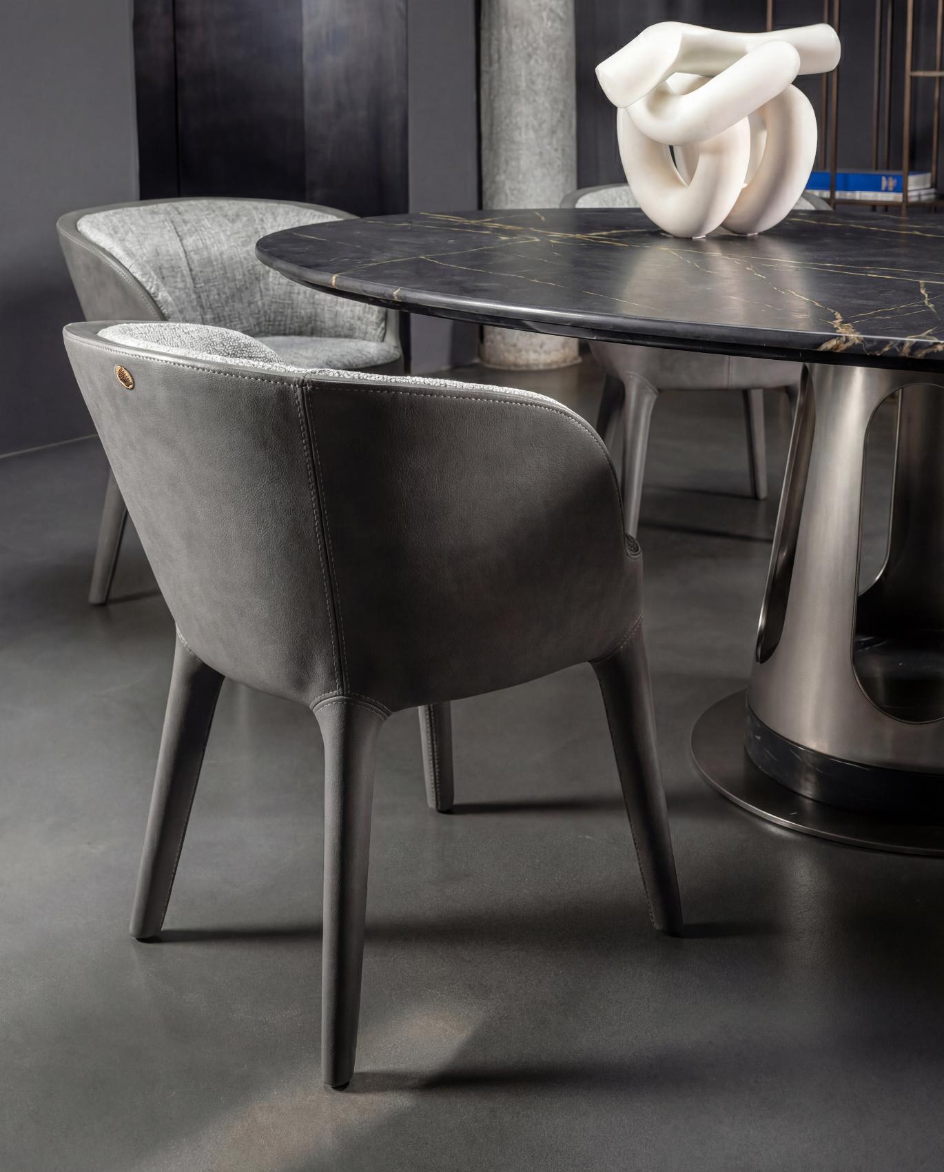 Aura Marble-Top Dining Table