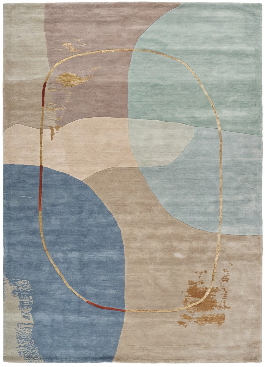 Soft Currents Handcrafted Rug