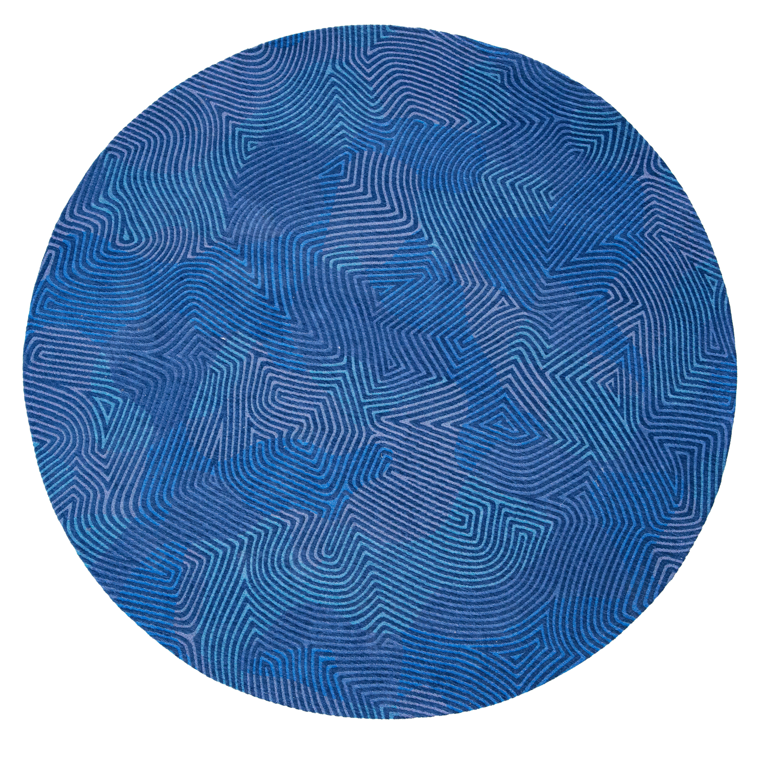Blue Flatwoven Rug ☞ Size: 4' 7" x 6' 7" (140 x 200 cm)