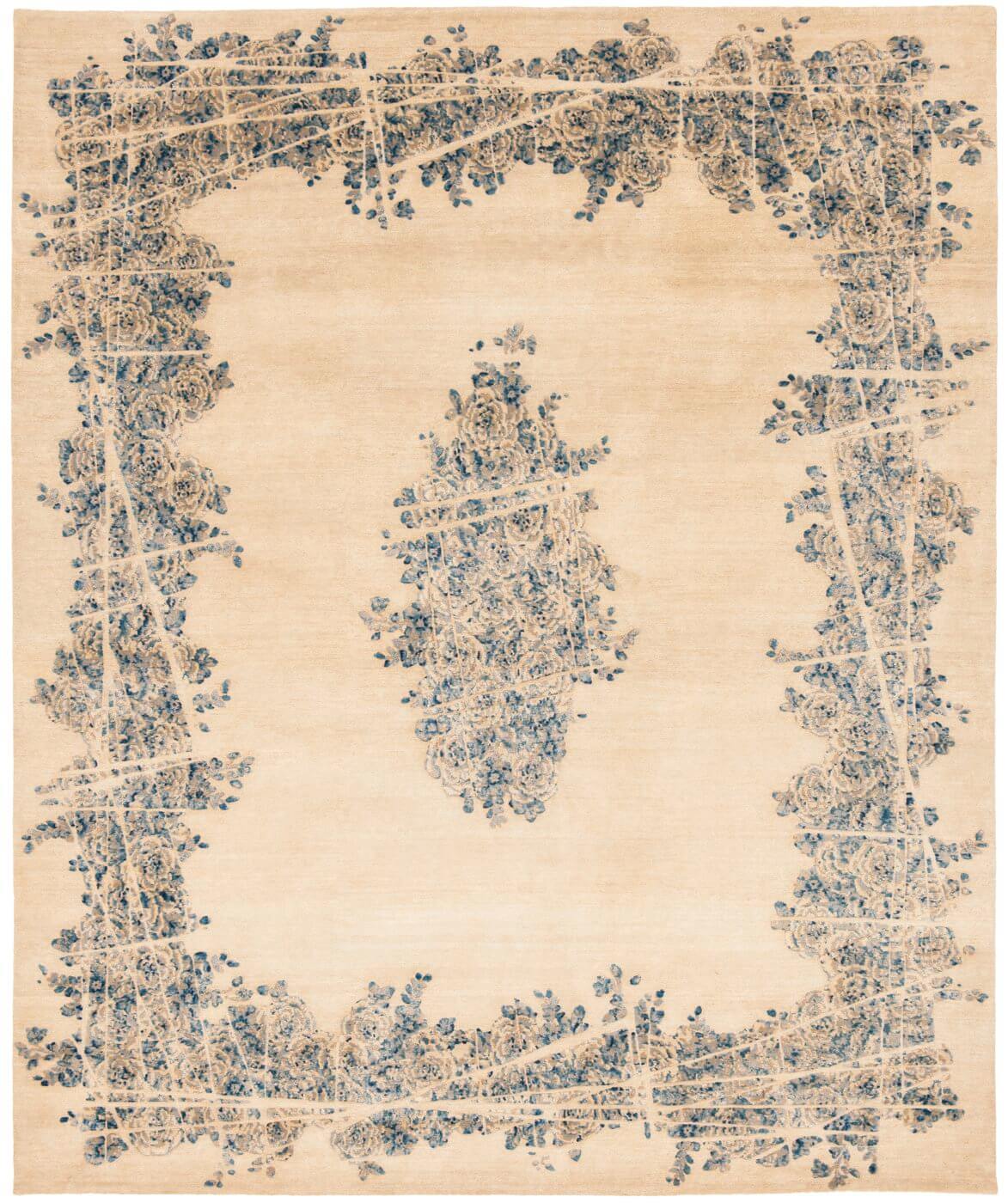 Hand-knotted Wool / Silk Rug