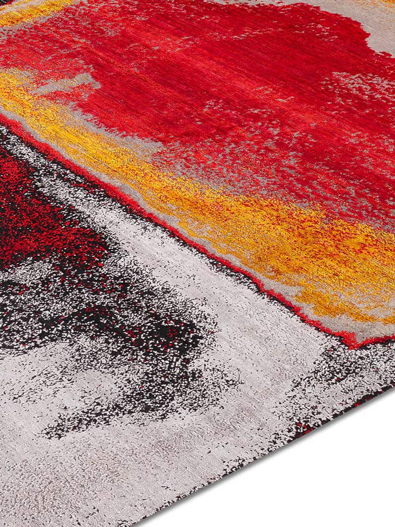 Red Sunset Luxury Handmade Rug