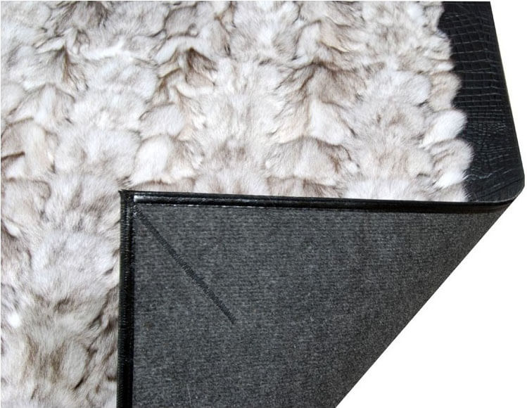 Grey Wolf Real Fur Rug ☞ Size: 350 x 450 cm