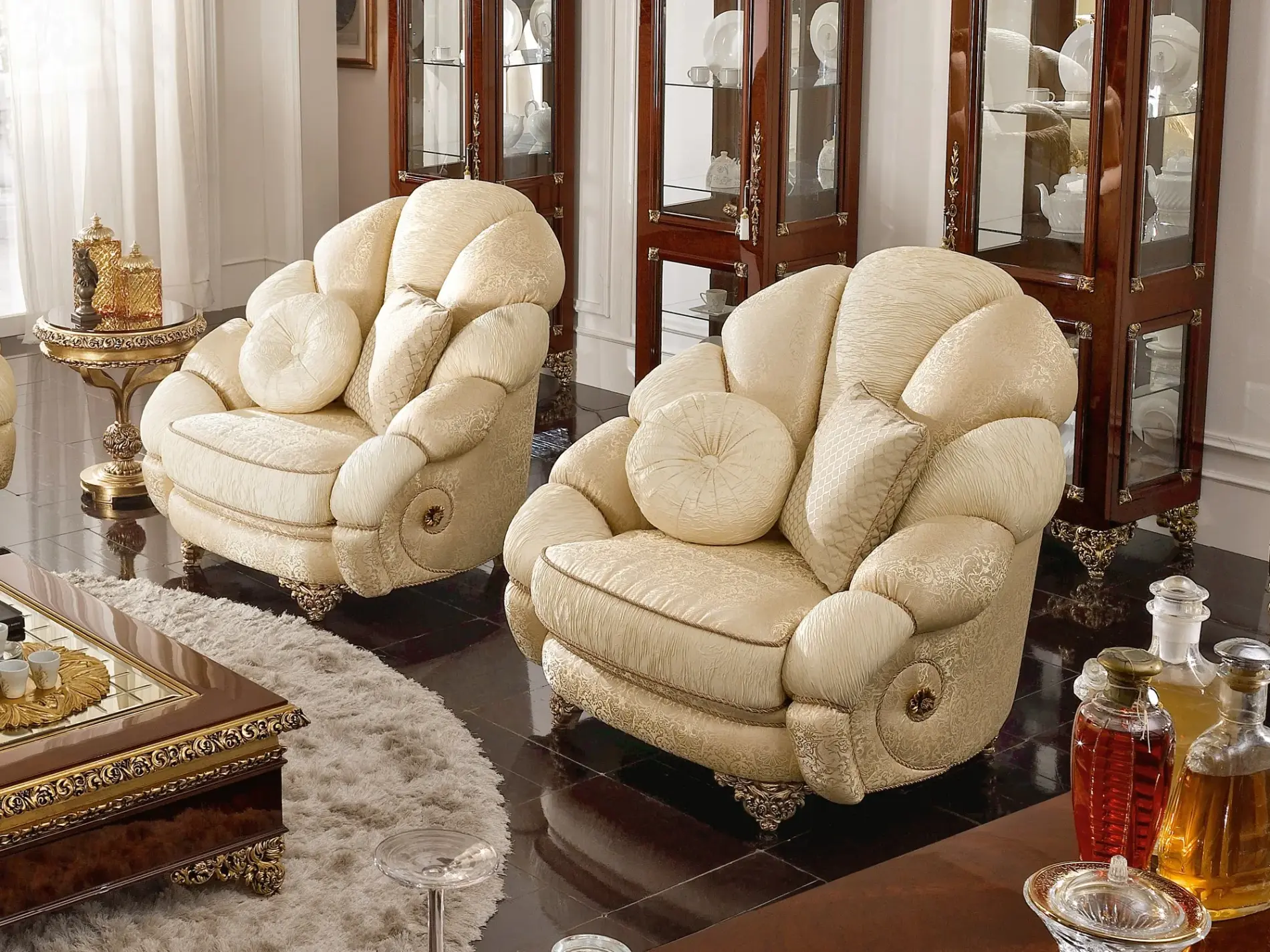 Royal Italian Fabric Armchair