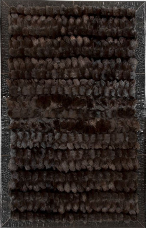 Real Fur Brown Rug | Size: 8' 10