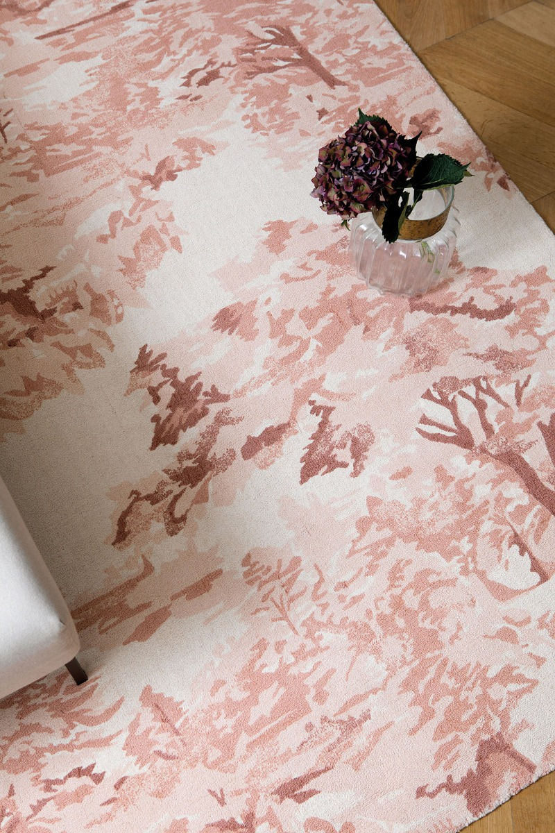 Landscape Light Pink Designer Rug