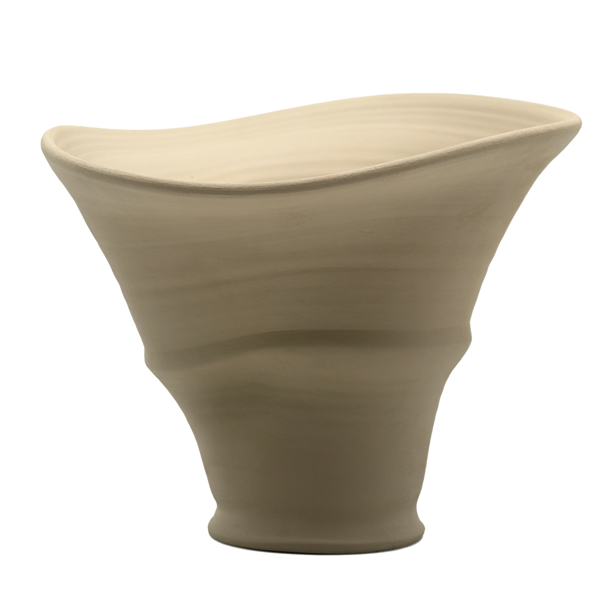 Beige Hand Sculptured Vase