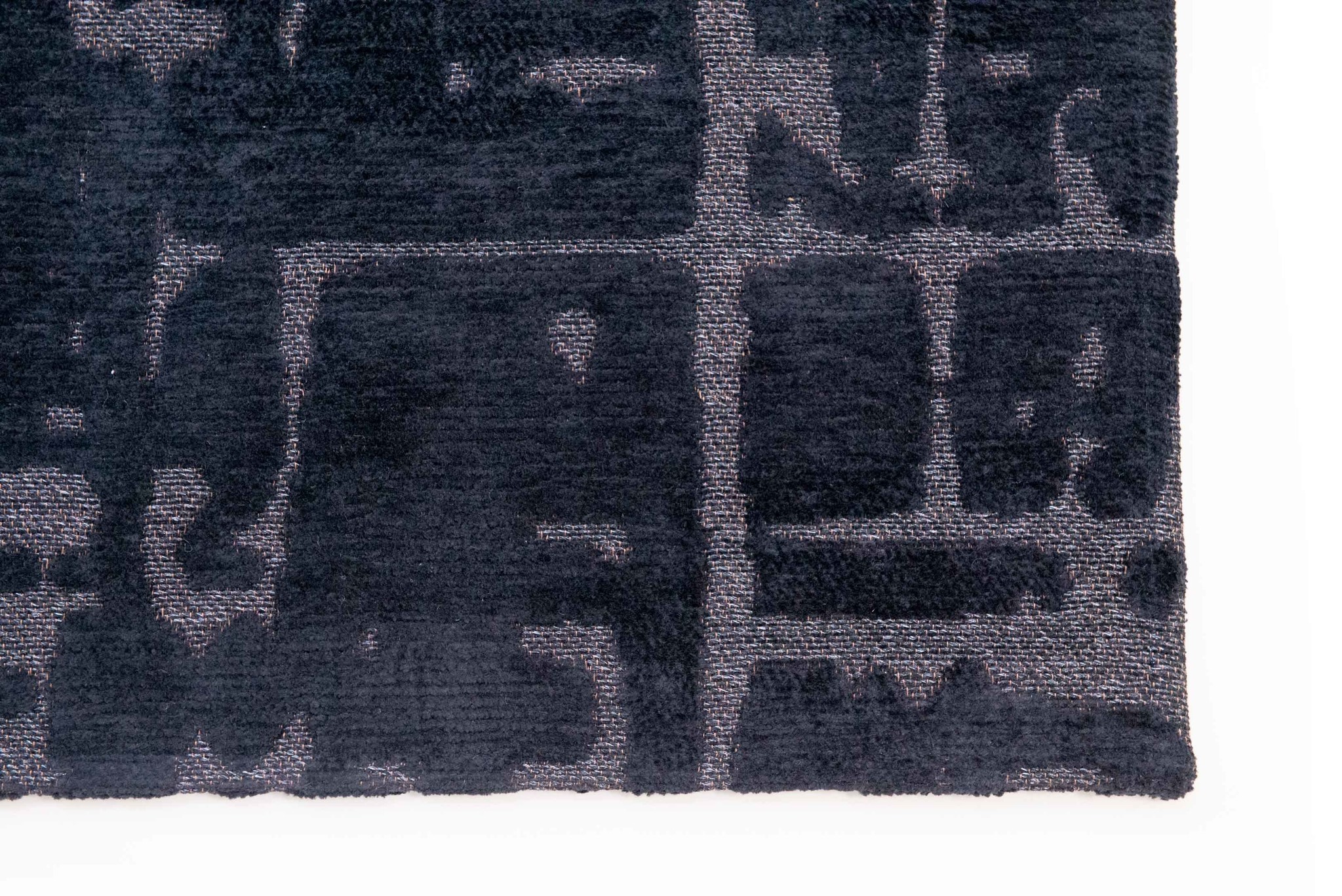 Abstract Black Belgian Rug | Size: 9' 2