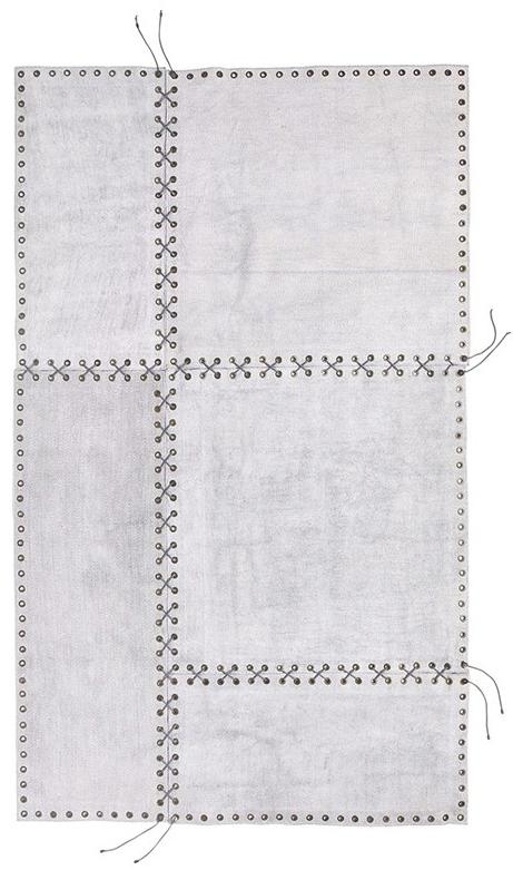 Patchwork Ash Grey Premium Rug | Size: 6' 7
