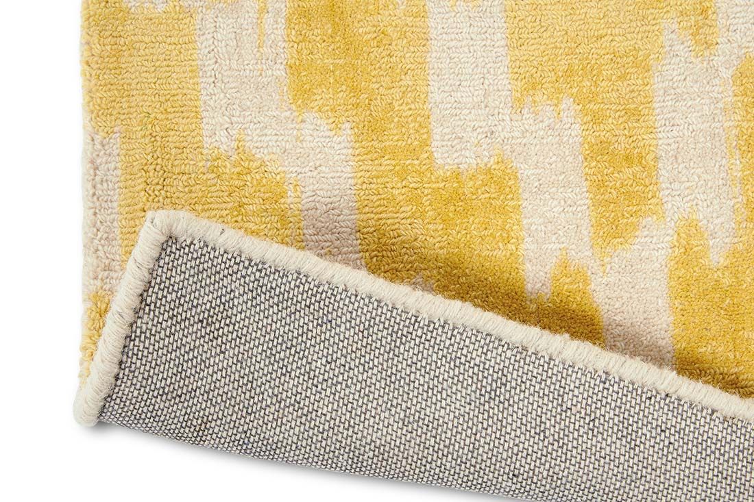 Diamonds Yellow Handloom Wool Rug