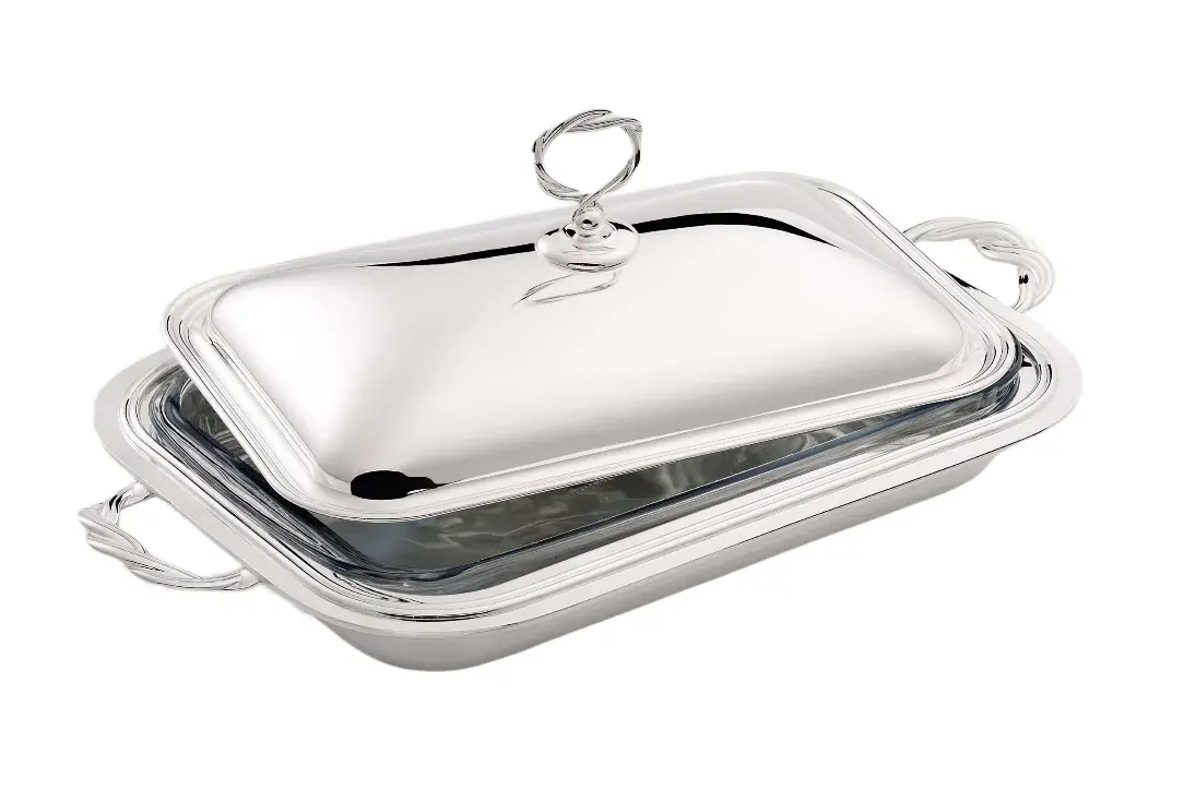 Rectangular Silver-Plated Vegetable Dish