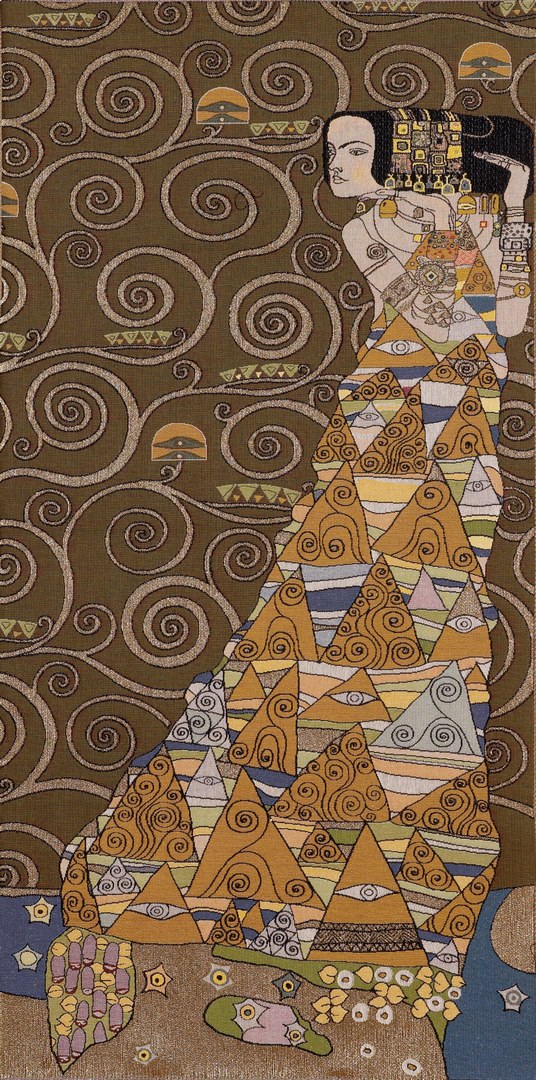 Klimt's Lady (Right) in Brown Tapestry