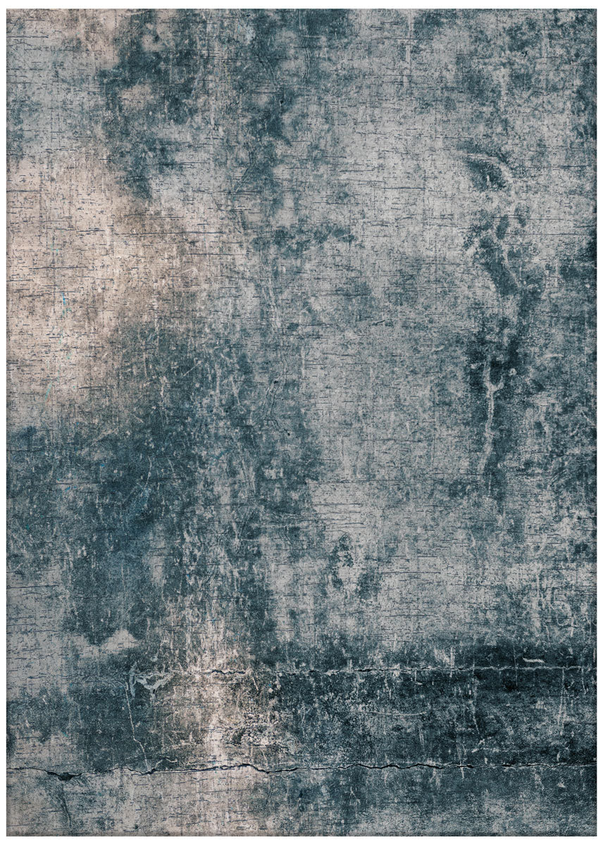 Abstract Blue Flatwoven Rug ☞ Size: 1' 10" x 2' 9" (55 x 85 cm)