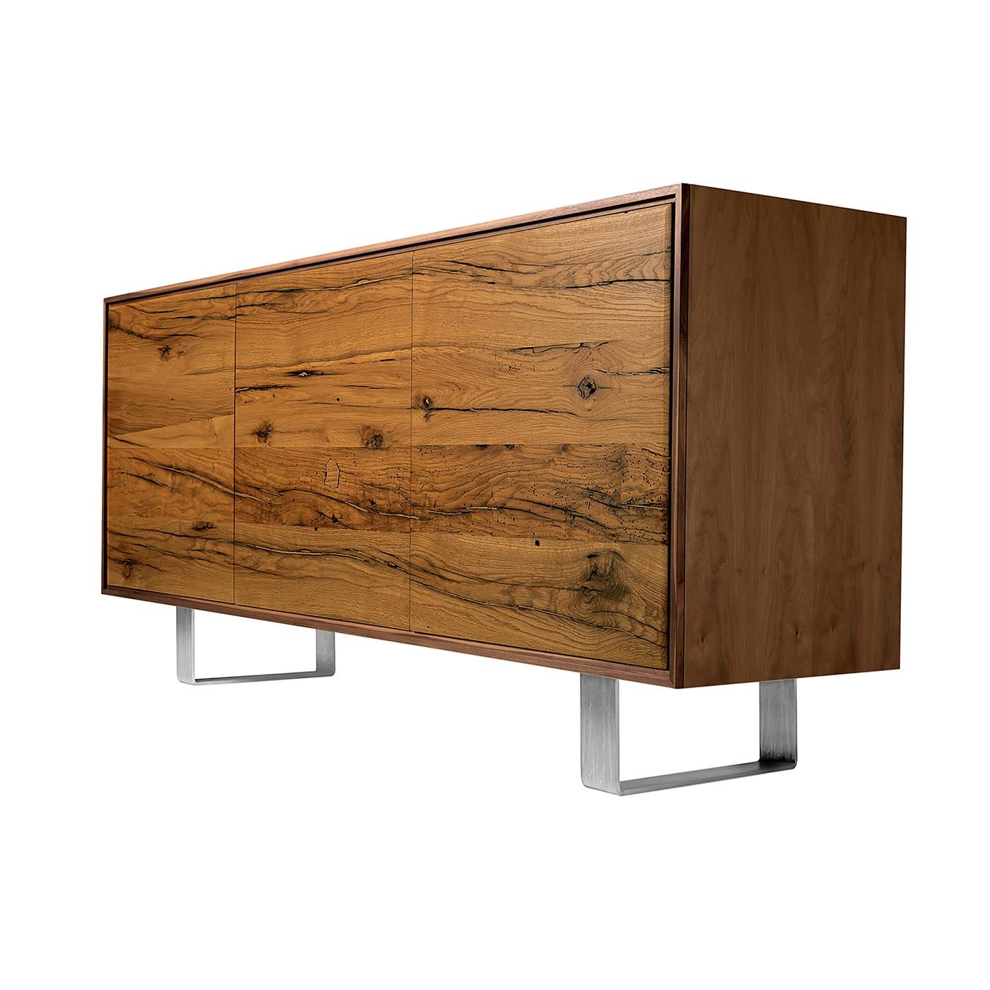 Materia Antique Oak 3-Doors Sideboard ☞ Configuration: 3-Doors