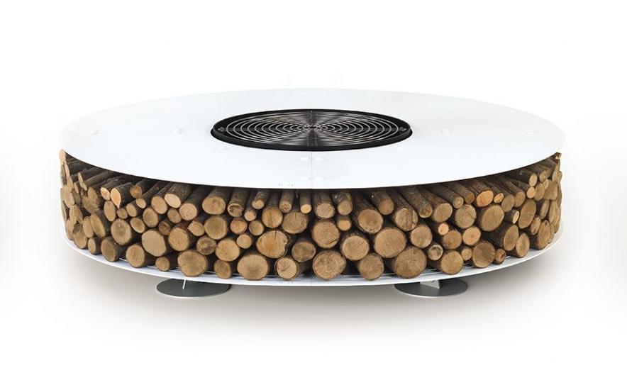 Zero Steel White Outdoor Fire Pit