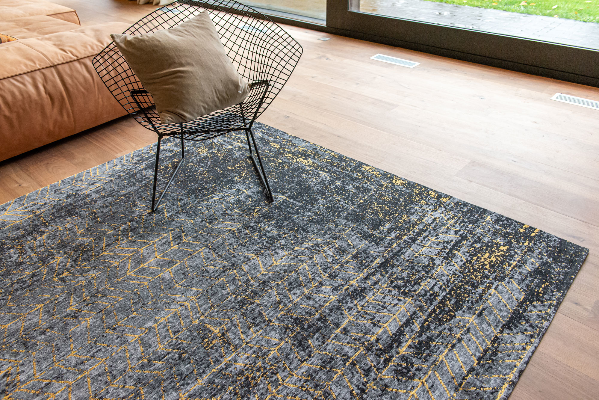 Abstract Grey Flatwoven Rug | Size: 7' 10