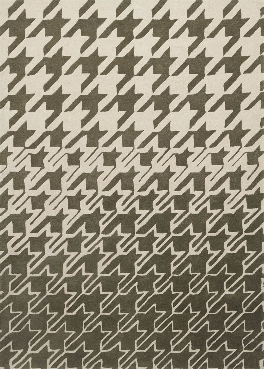 Houndstooth Grey Designer Rug