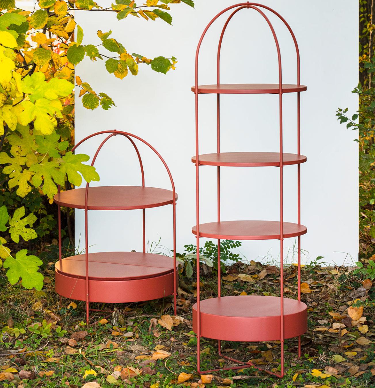 Red Lacquered Bookcase