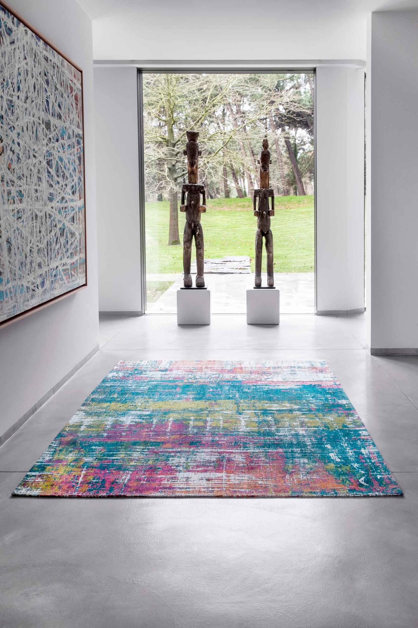 Abstract Multi Flatwoven Rug ☞ Size: 5' 7" x 8' (170 x 240 cm)