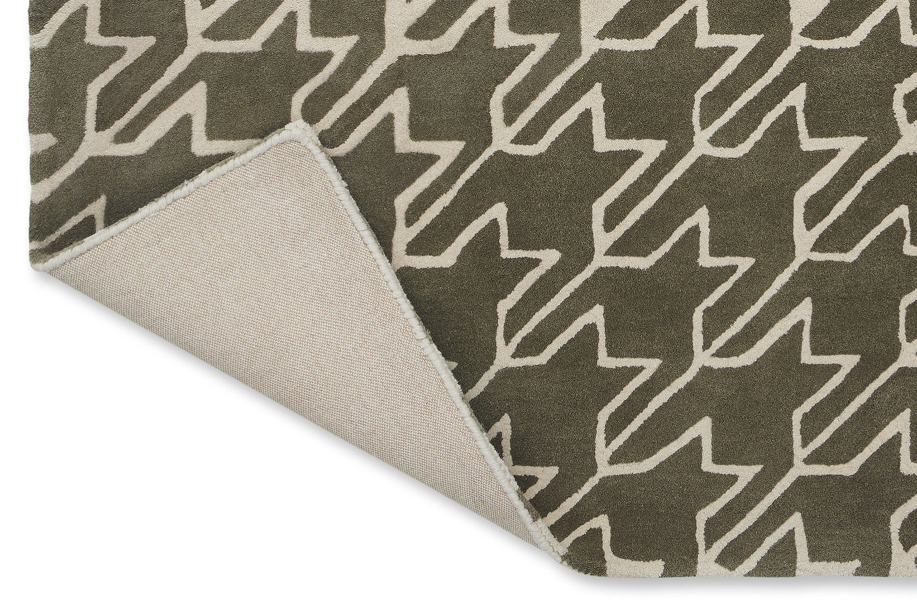 Houndstooth Grey Designer Rug