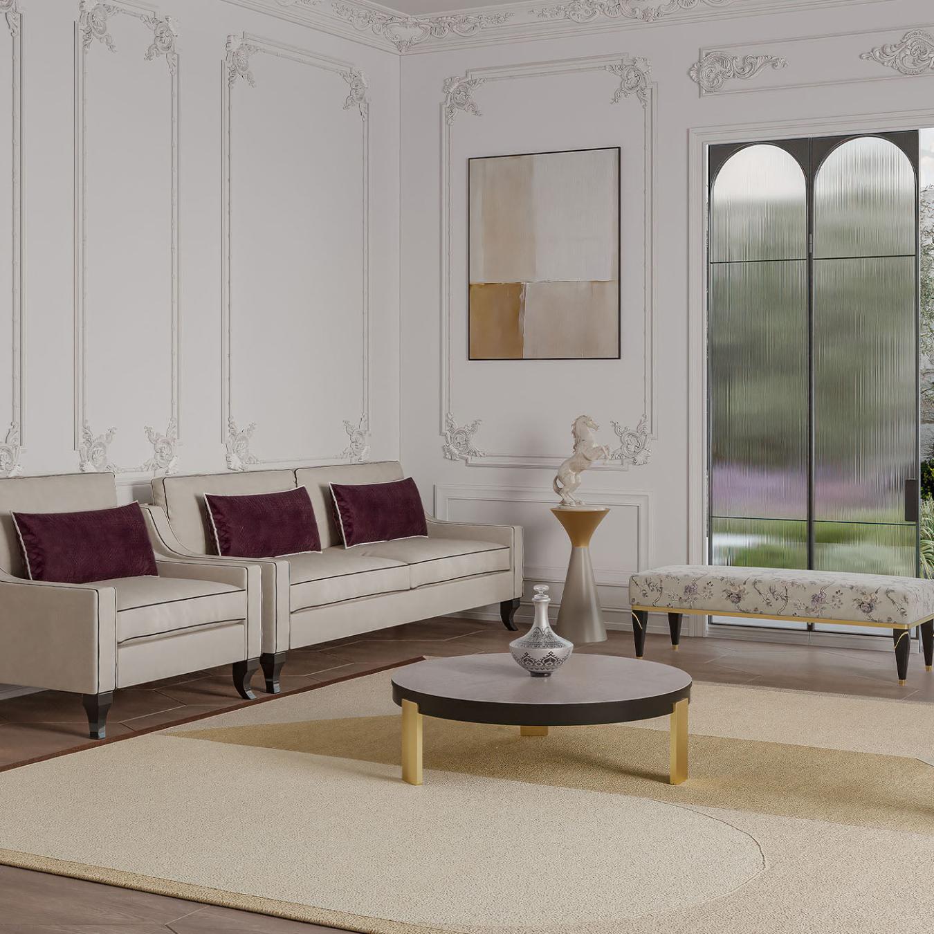 Compact Velvet Armchair
