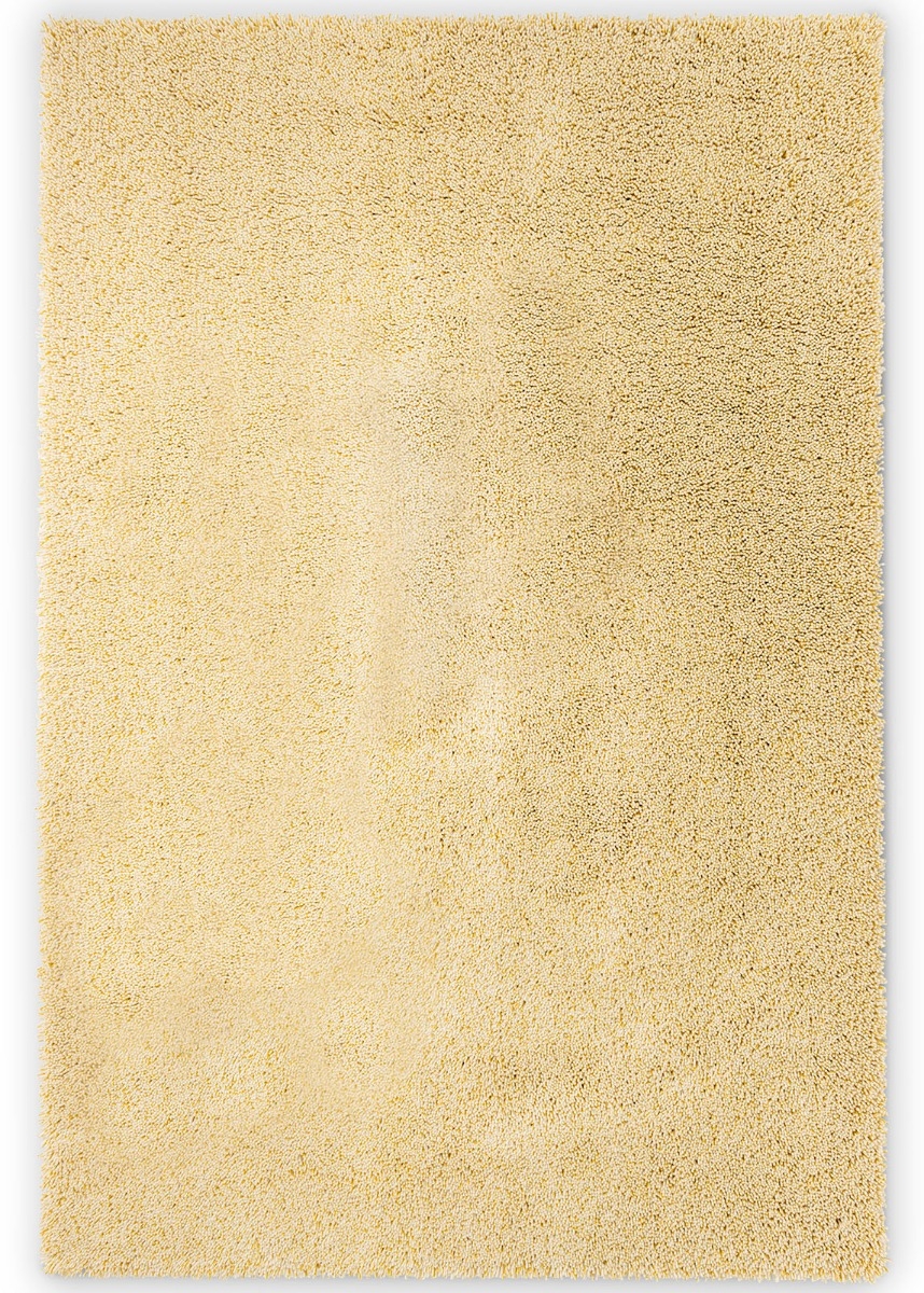 Felted Cut Pile Yellow Rug ☞ Size: 200 x 300 cm