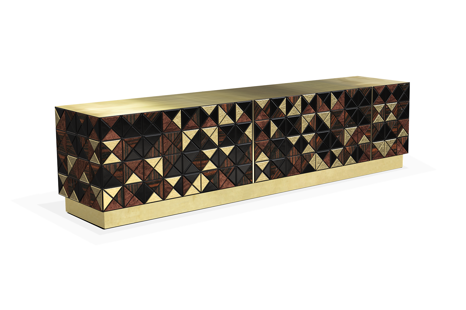 Mosaic Walnut TV Cabinet