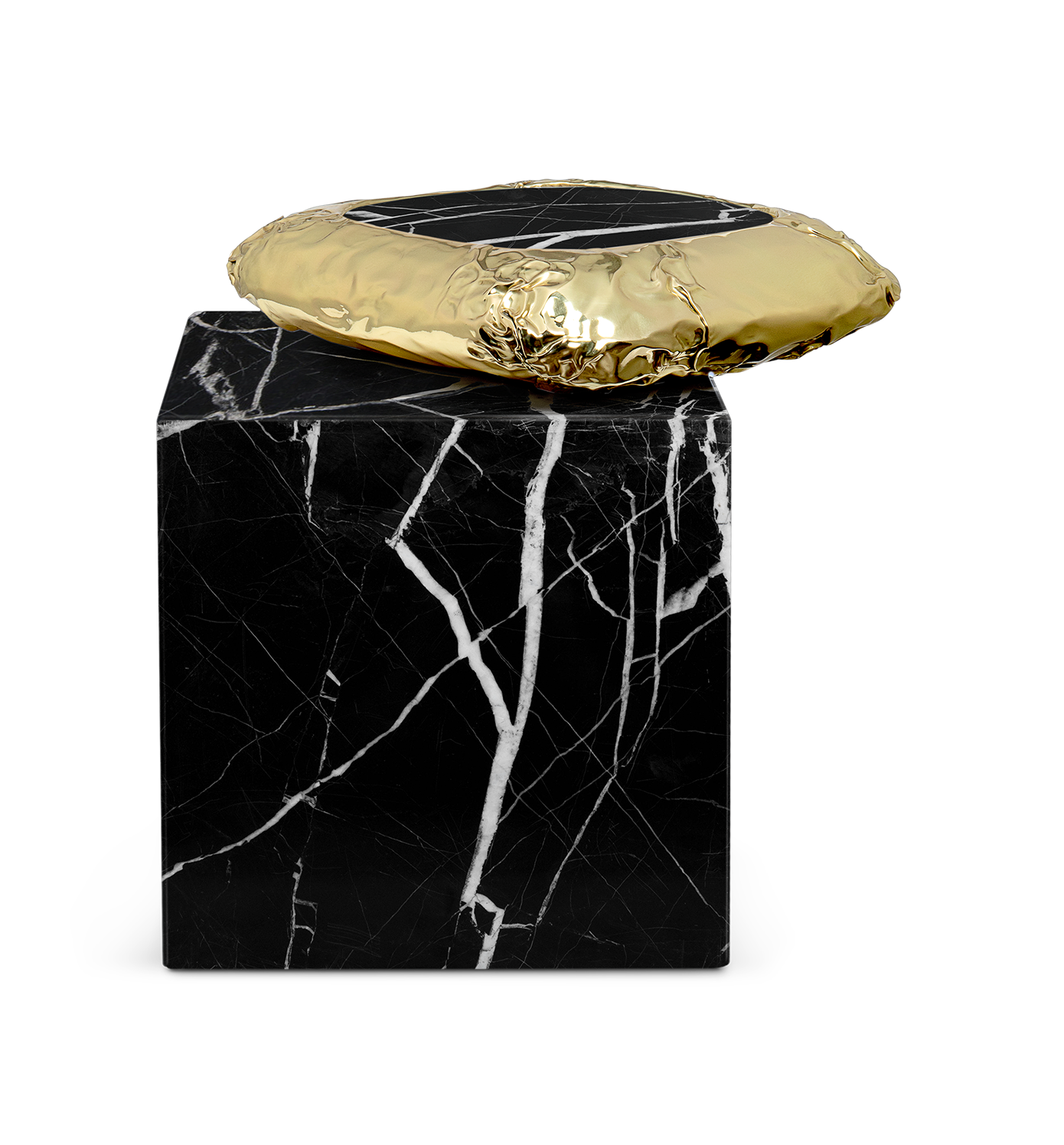 Megalith Nero Marquina Side Table