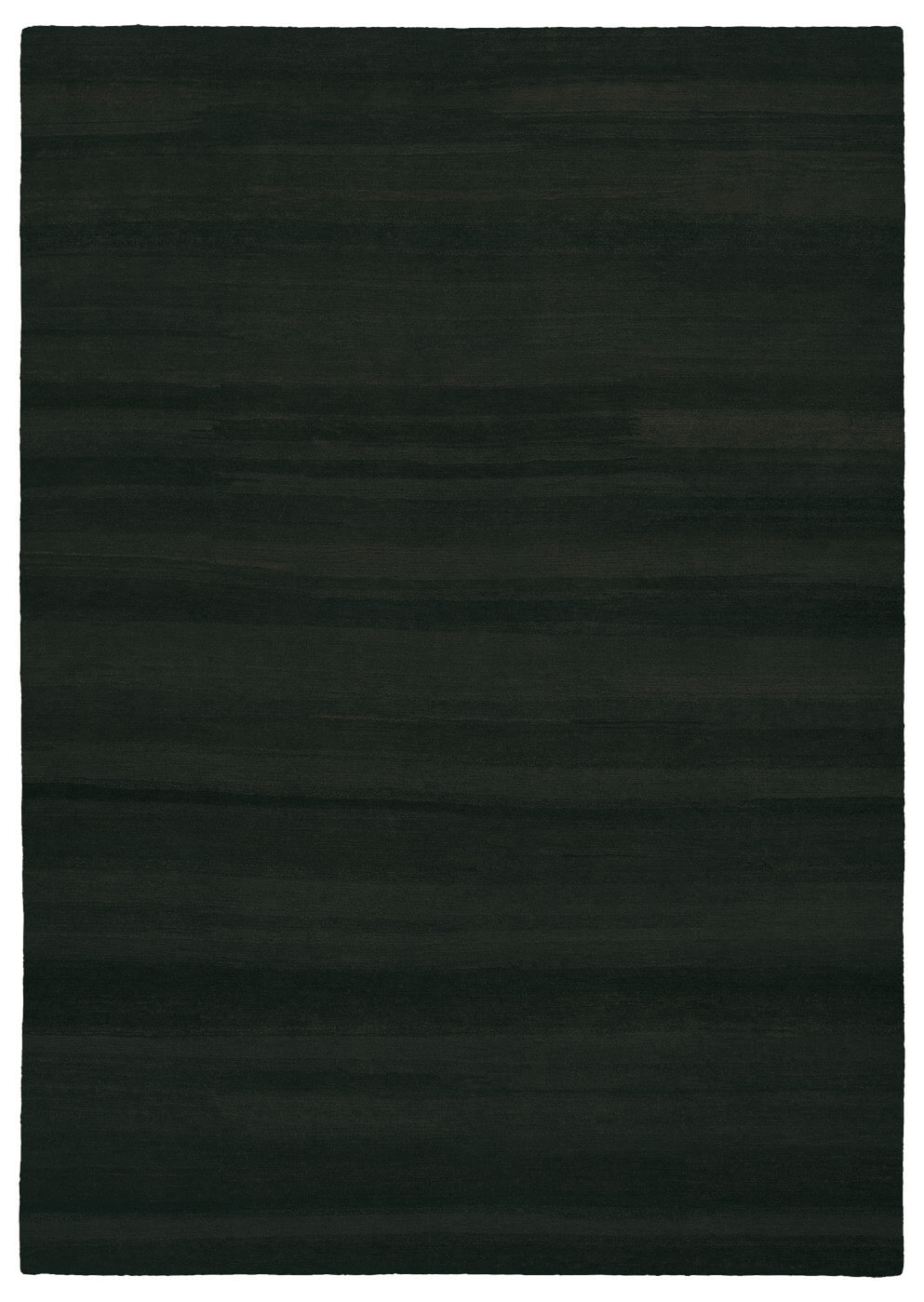 Hand-Knotted Wool Black Stripes Rug