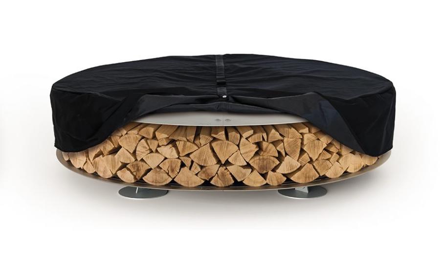 Zero Steel Luxury Outdoor Fire Pit | Finishing: Vintage Brown | Dimensions: Ø 300 cm