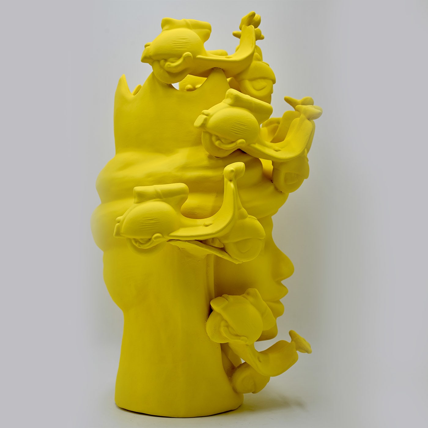 Moor's Head Matte Yellow Sculpture