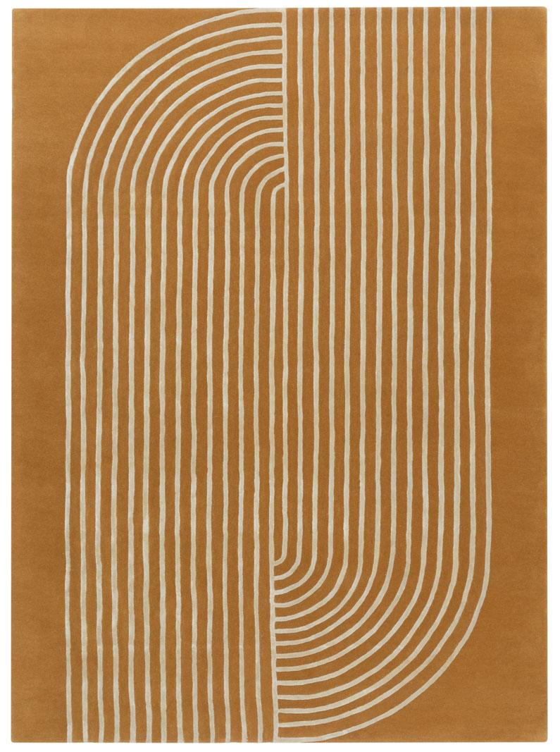 Stripes Gold Modern Rug