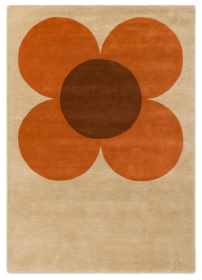 Flower Pumpkin / Ecru Rug | Size: 6' 7