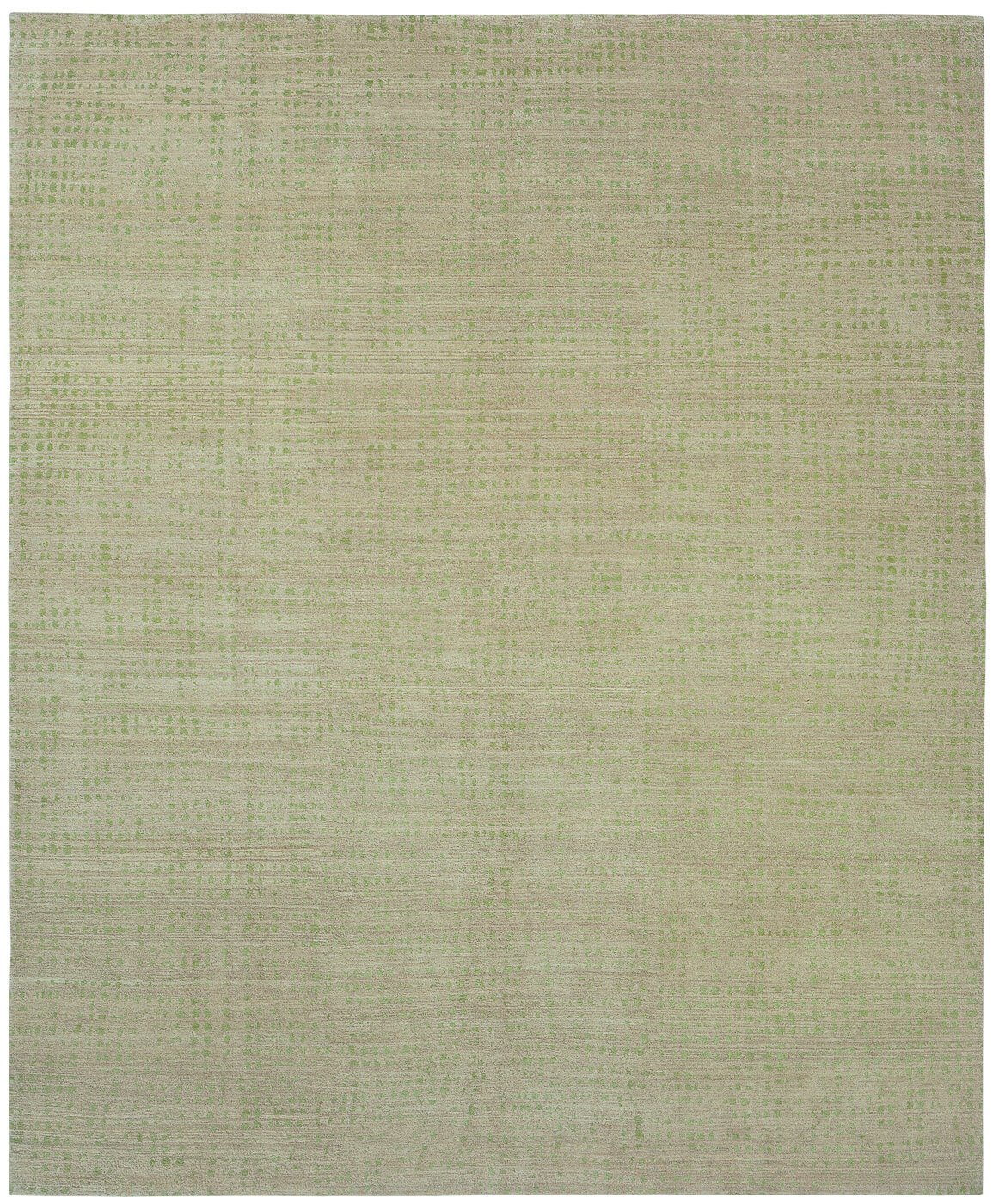 Hand-Knotted Green Rug