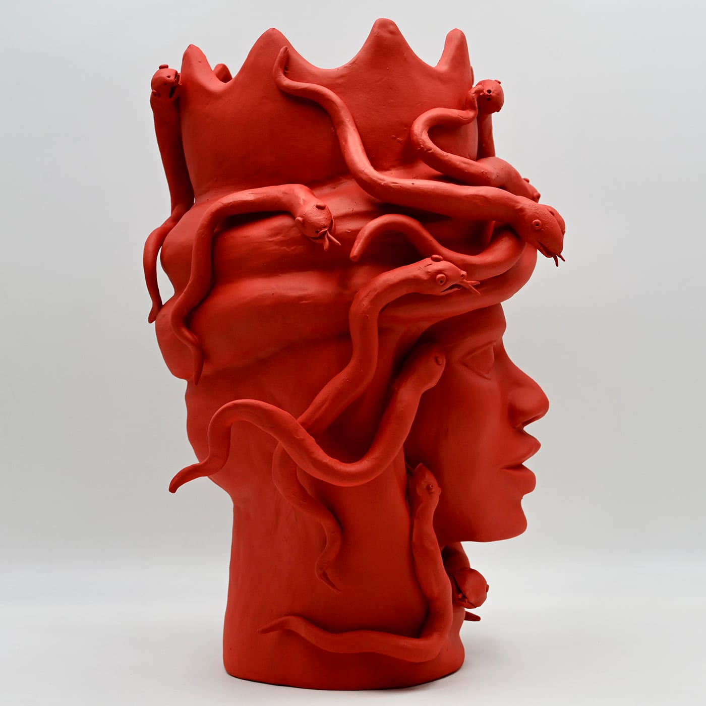 Moor's Head Red Sculpture