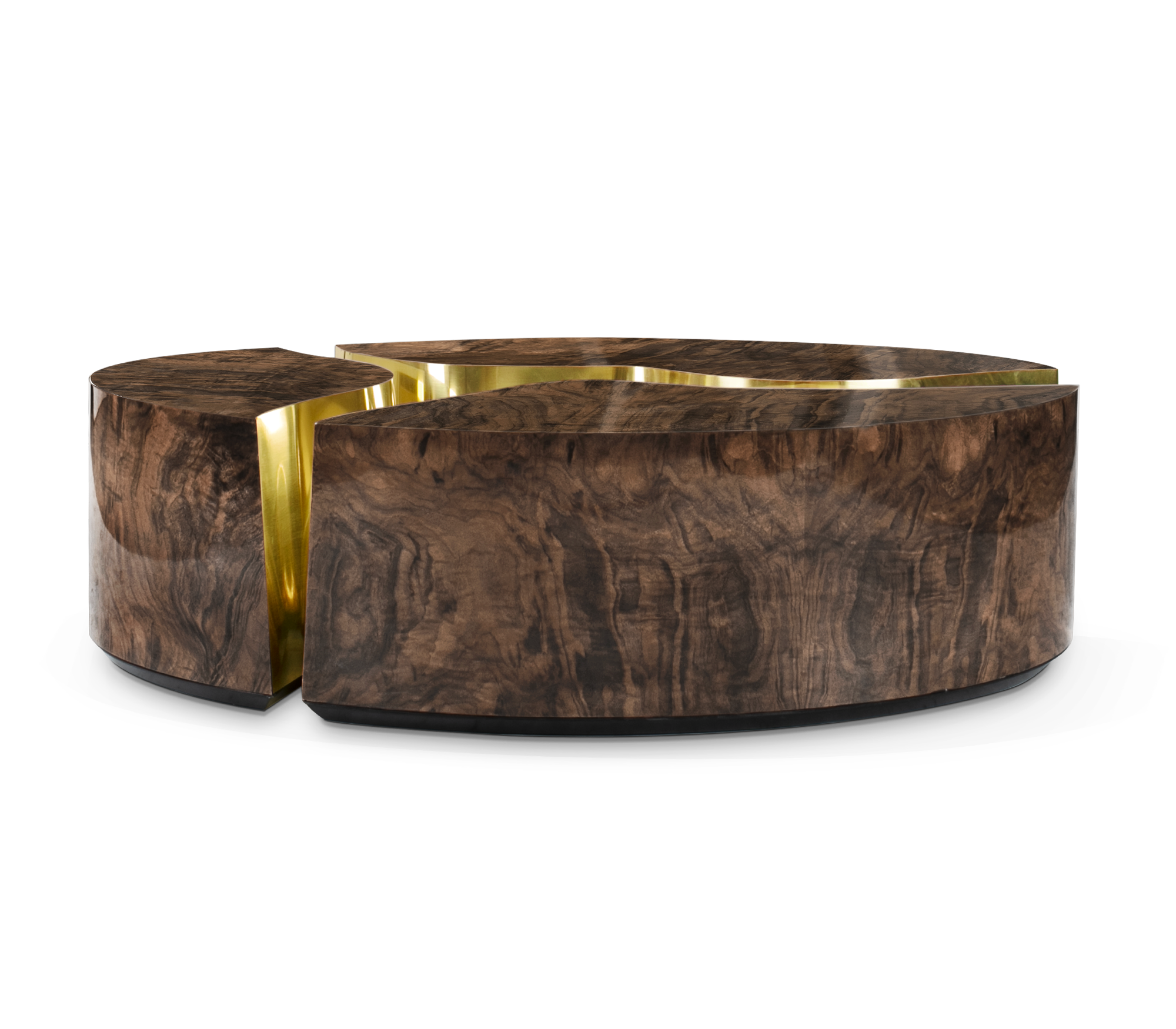 Fissure Oval Walnut Coffee Table