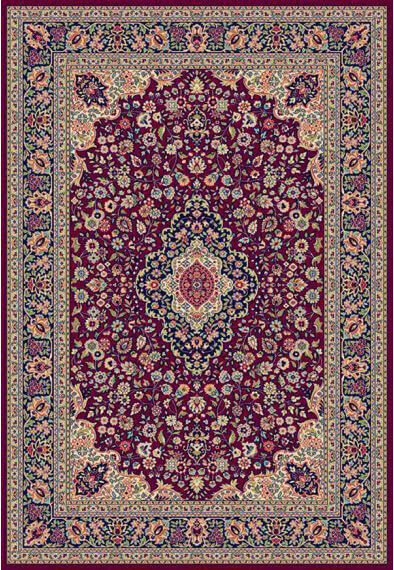 Red Oriental Machine Woven Rug