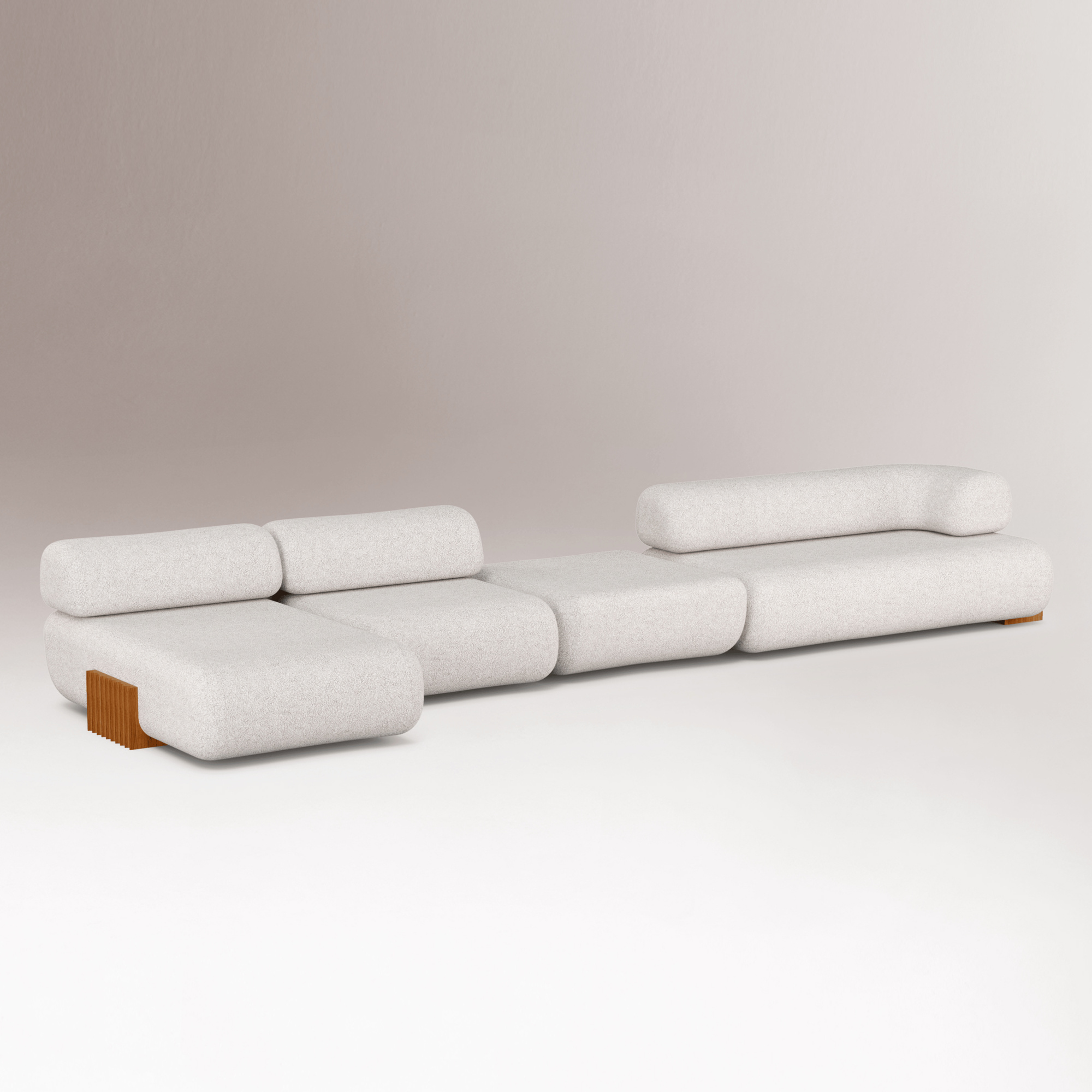 Carmel Wood Modular Sofa - 2