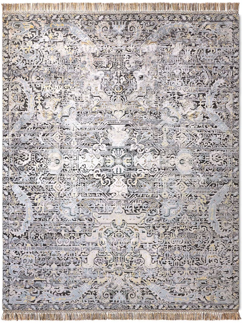 Azerbaijan Silver Hand Knotted Rug