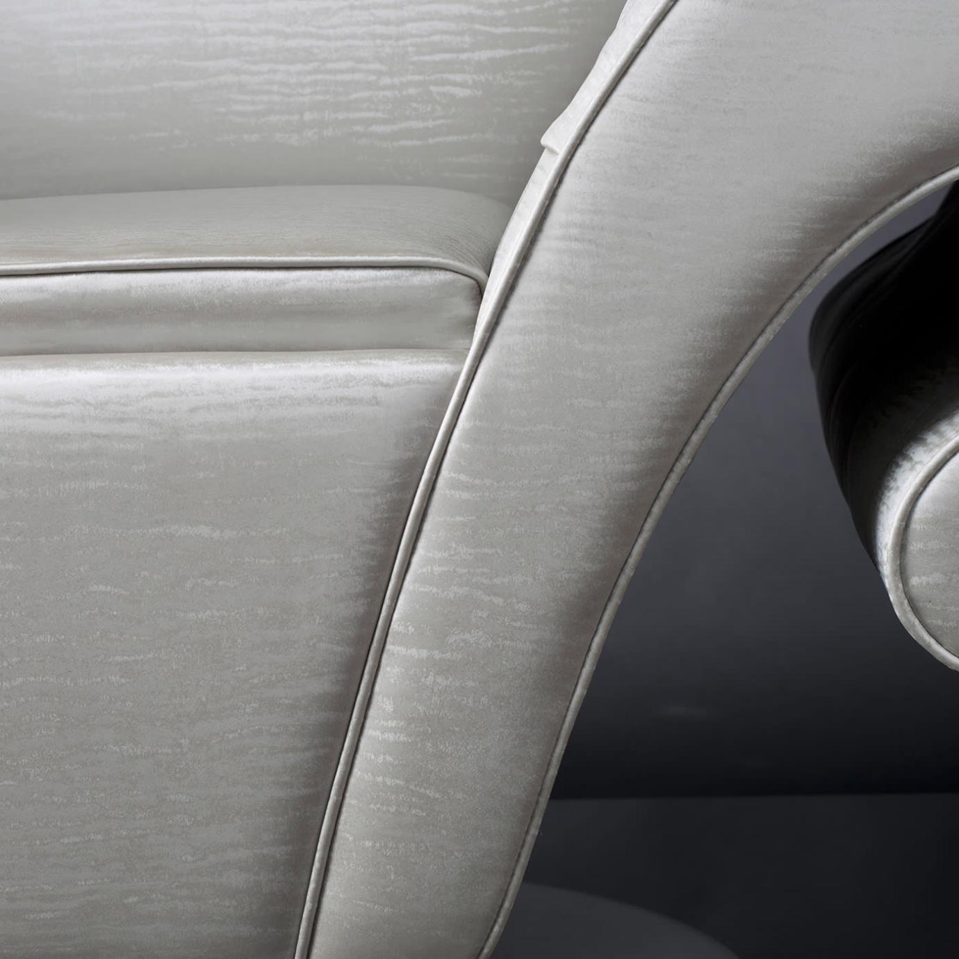 Silhouette White Swivel Armchair