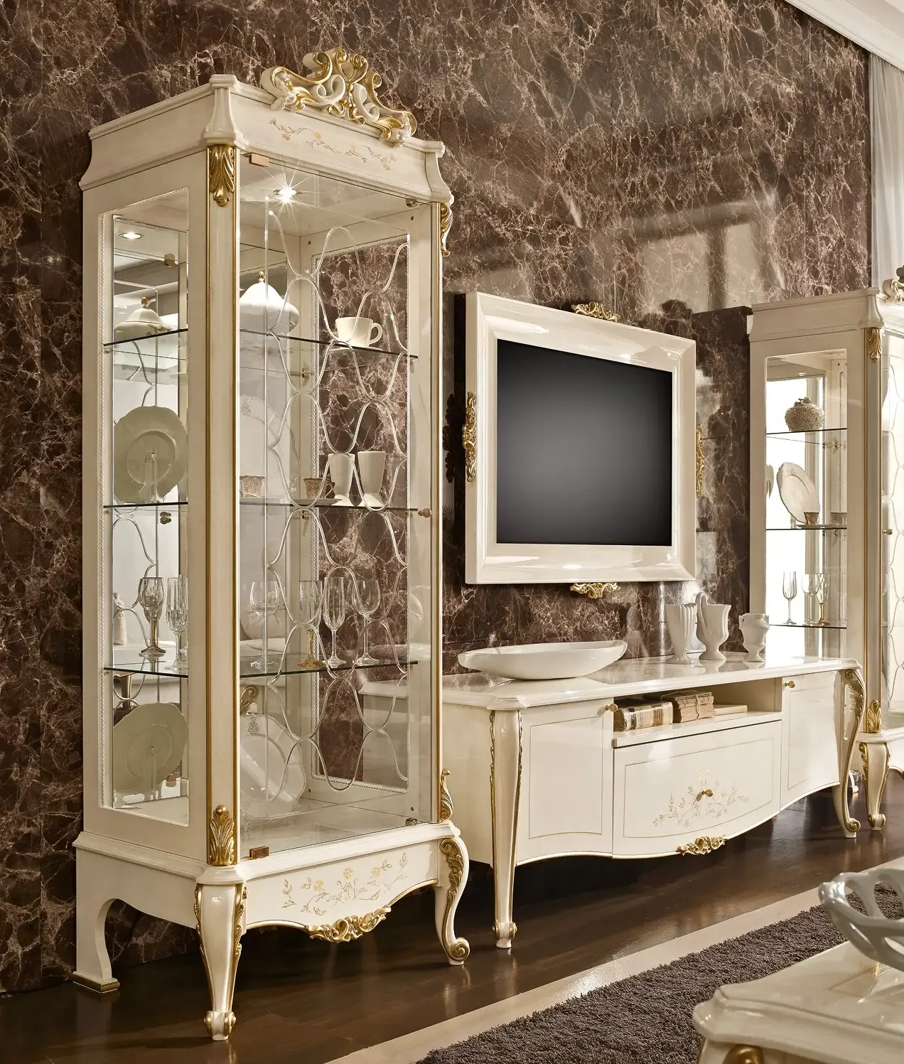 Italian Ivory Display Cabinet