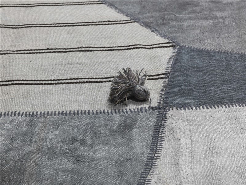 Patchwork Grey Rug