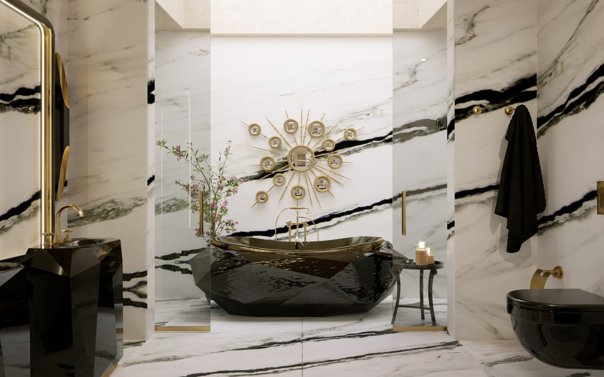 Gemstone Pedestal Sink