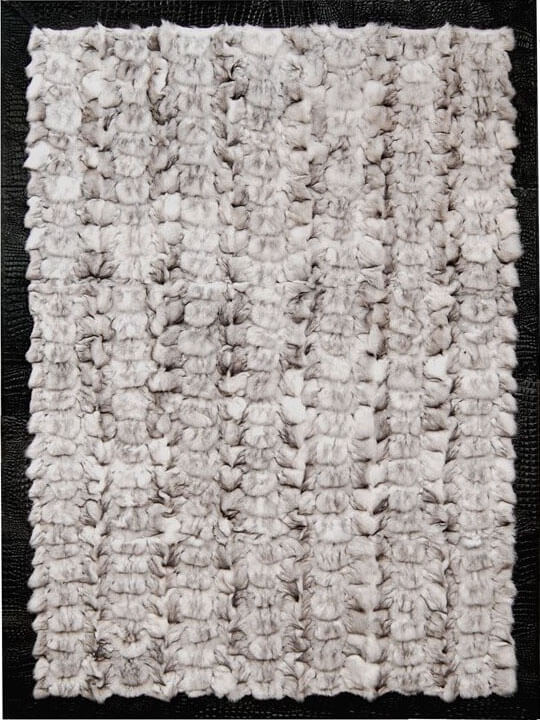 Grey Wolf Real Fur Rug ☞ Size: 210 x 210 cm
